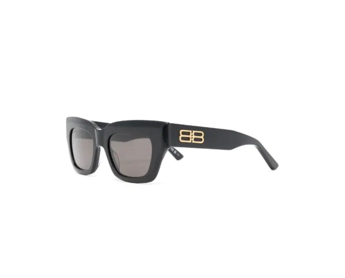 Balenciaga Logo Plaque D Frame Sunglasses