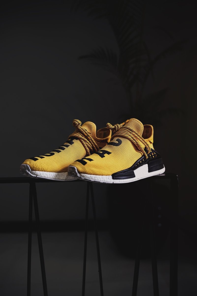 Adidas nmd human race yellow best sale