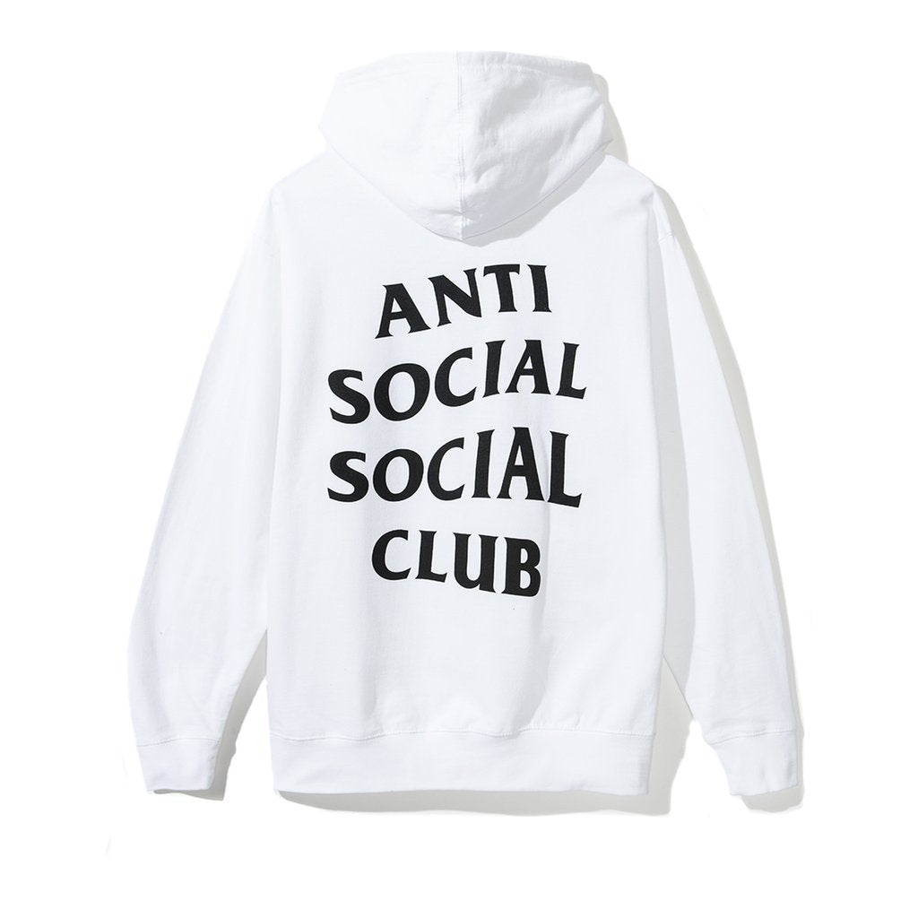 Anti Social Social Club White Cotton 'ASSC' Logo Hooded Sweatshirt - La Familia Street Culture - ANTI SOCIAL SOCIAL CLUB