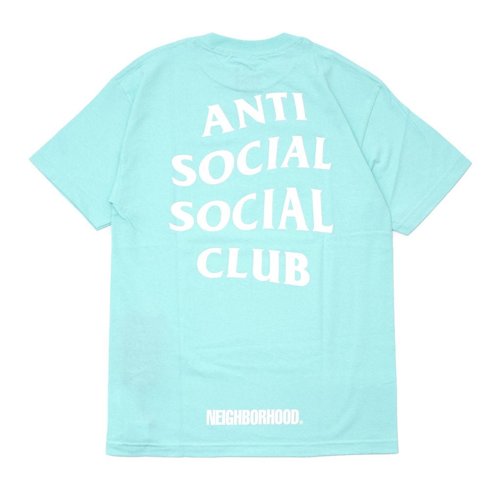 Anti Social Social Club x Neighborhood Teal Cotton 'Turbo' ASSC Logo T-Shirt - La Familia Street Culture - ANTI SOCIAL SOCIAL CLUB