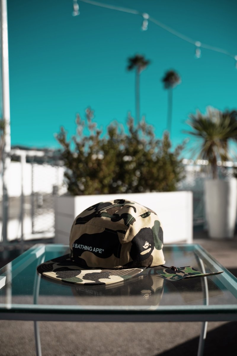 Bape 1st Camo jet cap, yellow - La Familia Street Culture - BAPE