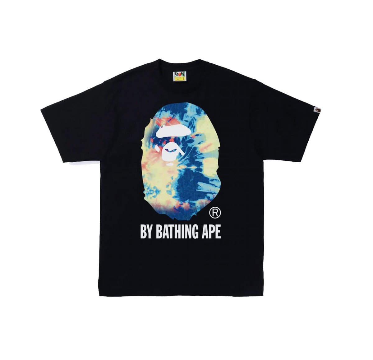 Bape Tie Dye By Bathing Ape Tee- Black/ Multi - La Familia Street Culture - BAPE