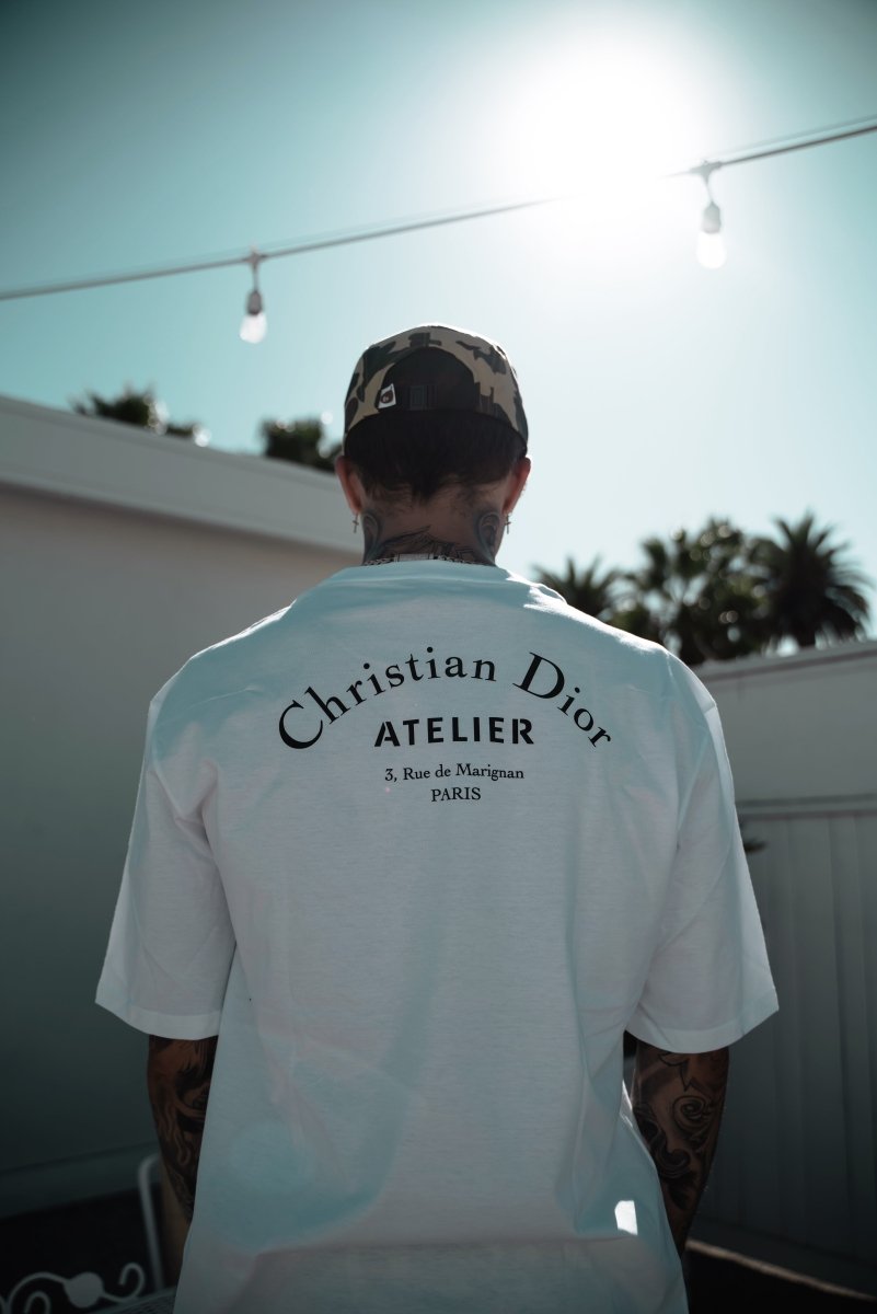 Christian Dior Homme White Christian Dior Atelier Short Sleeve T- Shirt - La Familia Street Culture - CHRISTIAN DIOR