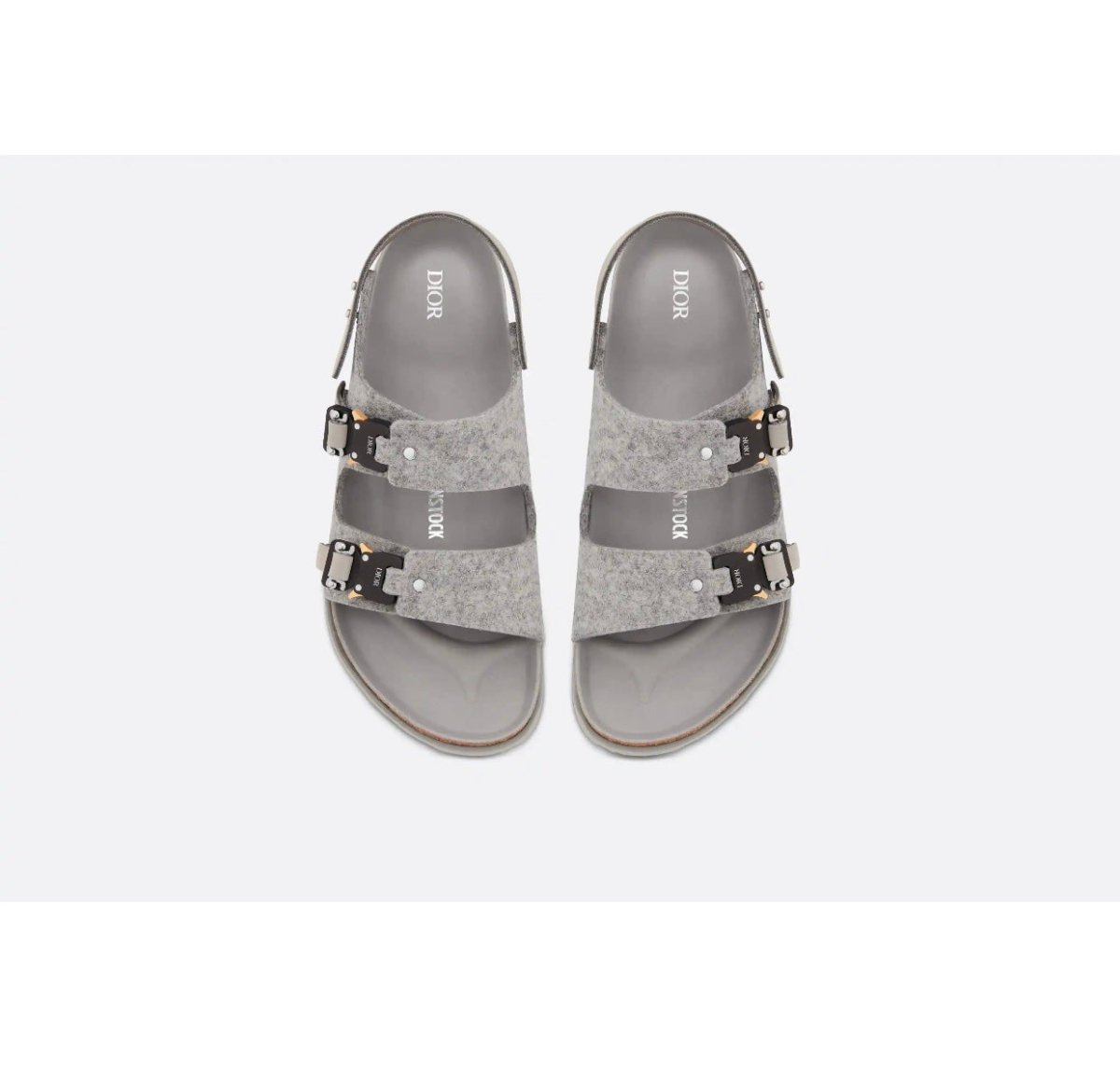 Dior By Birkenstock Milano Sandal Grey - La Familia Street Culture - CHRISTIAN DIOR BIRKENSTOCK