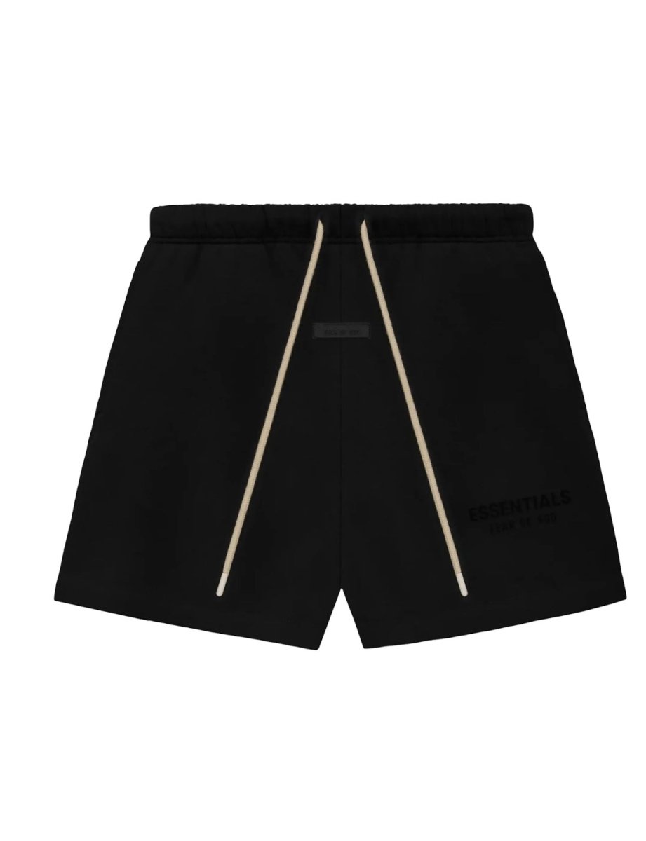 Fear Of God Essentials Jet Black Shorts - La Familia Street Culture - FEAR OF GOD