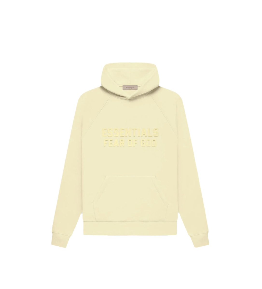 Fear Of God Essentials relaxed logo popover hoody- canary - La Familia Street Culture - FEAR OF GOD