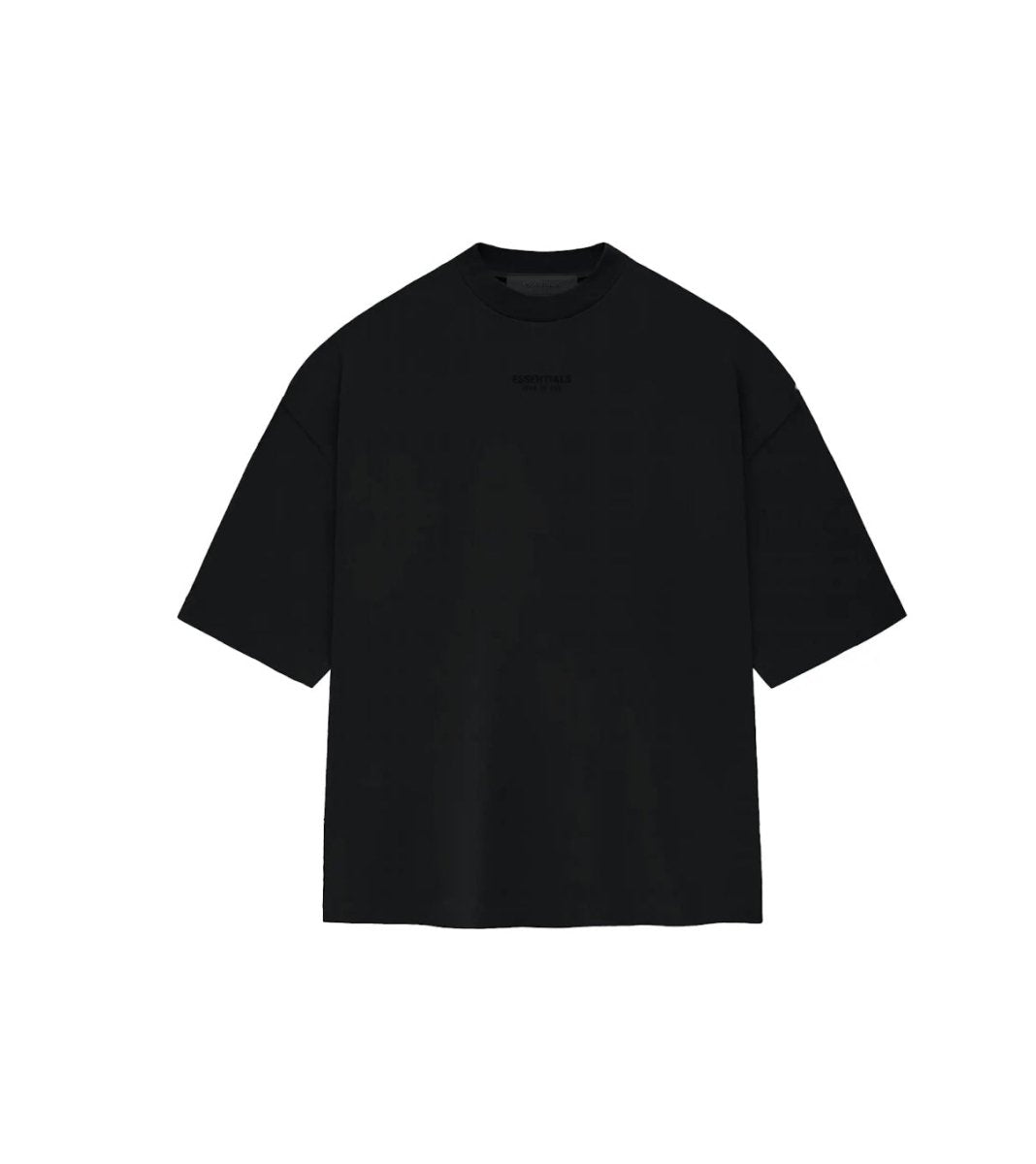 Fear Of God Essentials Small Logo Tee Jet Black - La Familia Street Culture - FEAR OF GOD