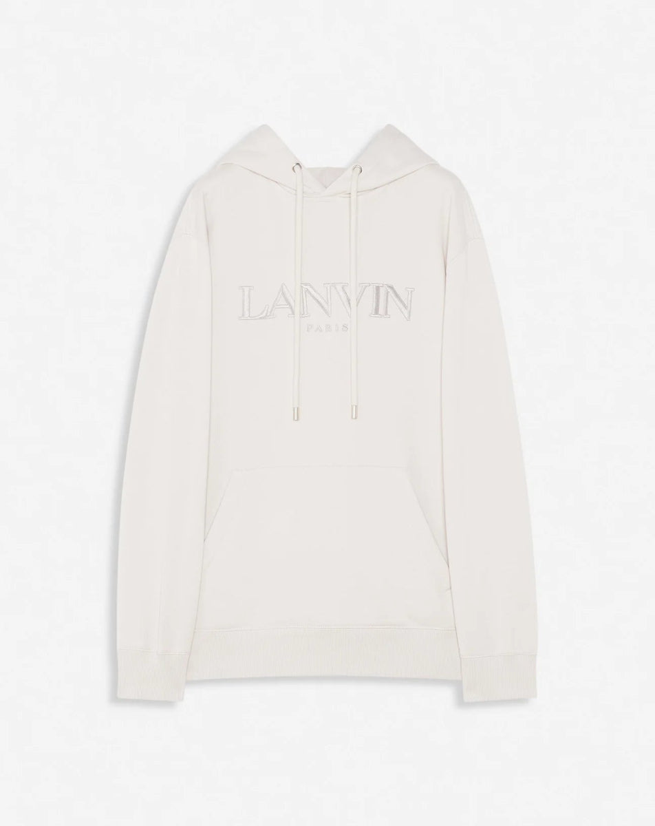 Lanvin Oversized Embroidered Paris Hoodie Mastic - La Familia Street Culture - Lanvin