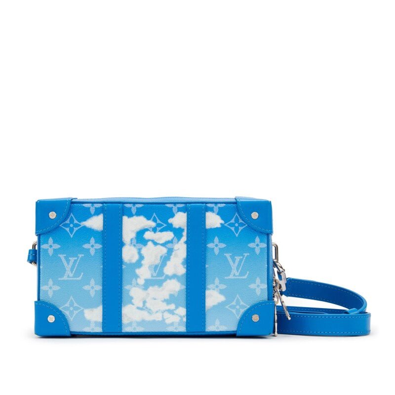 Louis Vuitton Virgil Abloh Blue Monogram Clouds Coated Canvas Soft Trunk Wallet Silver Hardware, 2020 - La Familia Street Culture - Louis Vuitton