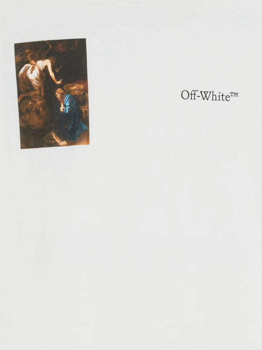 Off-White Caravaggio Lute-Print T-Shirt - La Familia Street Culture - Off-White