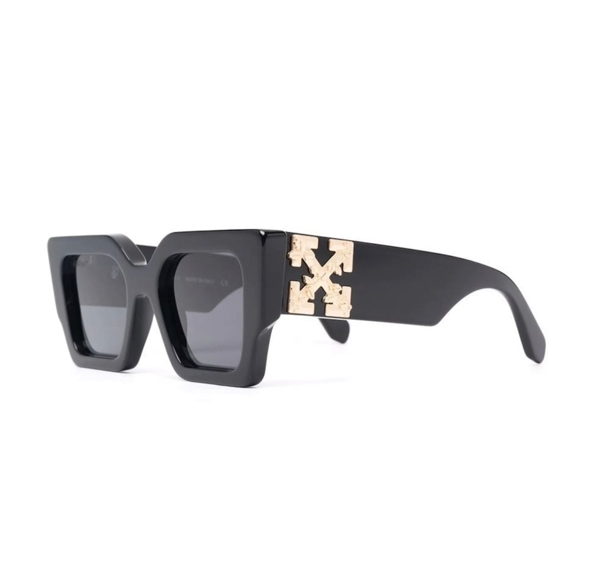 Off-White Catalina Rectangular Frame Sunglasses Black/Gold - La Familia Street Culture - OFF WHITE