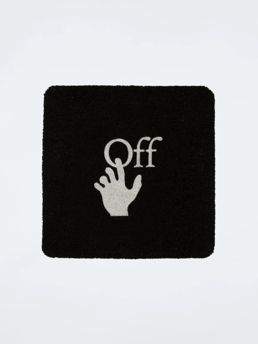 Off-White c/o Virgil Abloh Hand Logo Door Mat Black Cream - La Familia Street Culture - Off-White