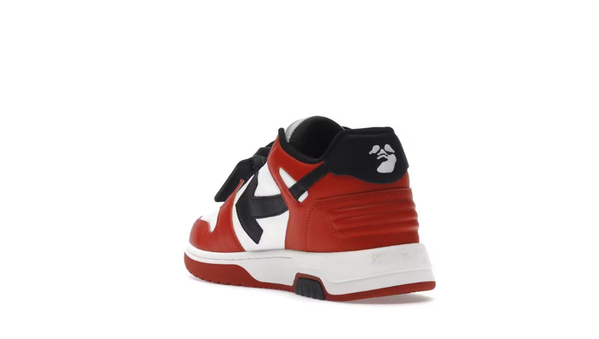 Off-White Out Of Office OOO Low Tops Black Red White - La Familia Street Culture - Off-White