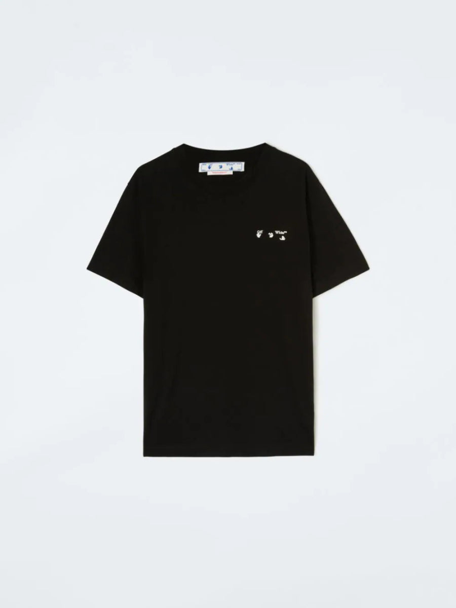 Off-White Ow Logo Slim S/S Tee Black White - La Familia Street Culture - Off-White