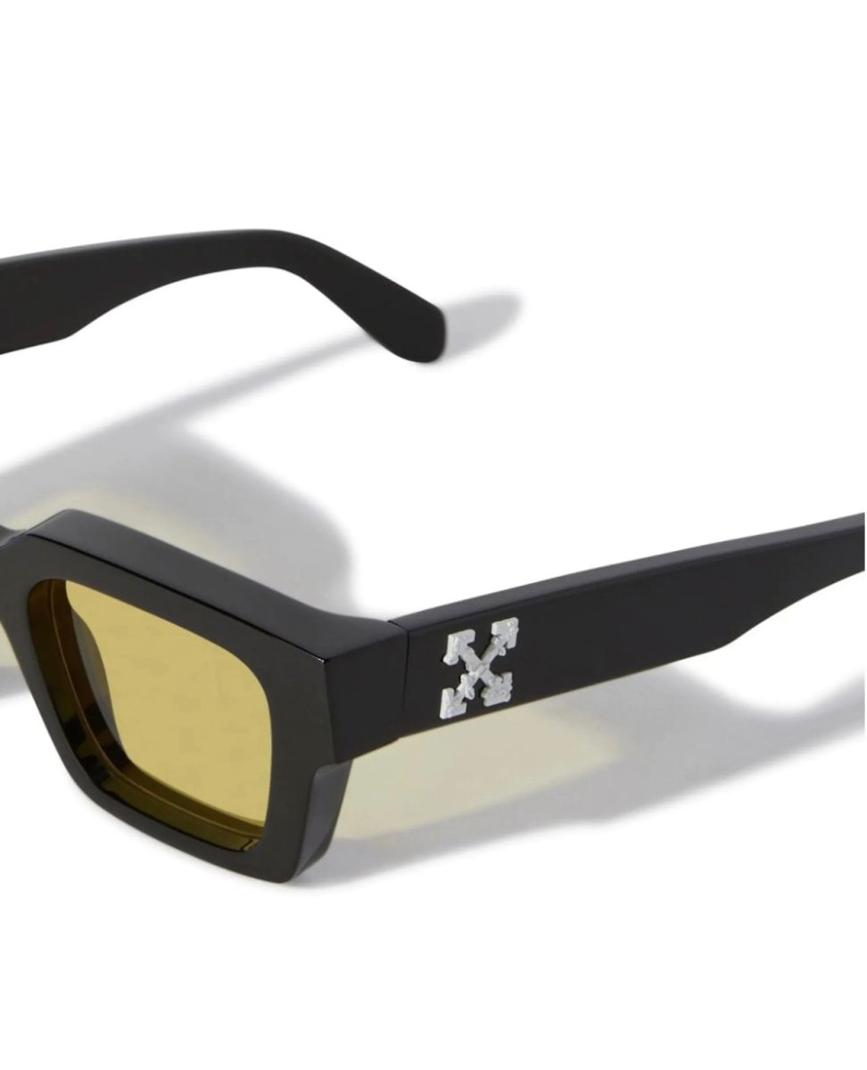 Off-White Sunglasses Virgil Rectangular Frame- Black/Yellow - La Familia Street Culture - OFF WHITE