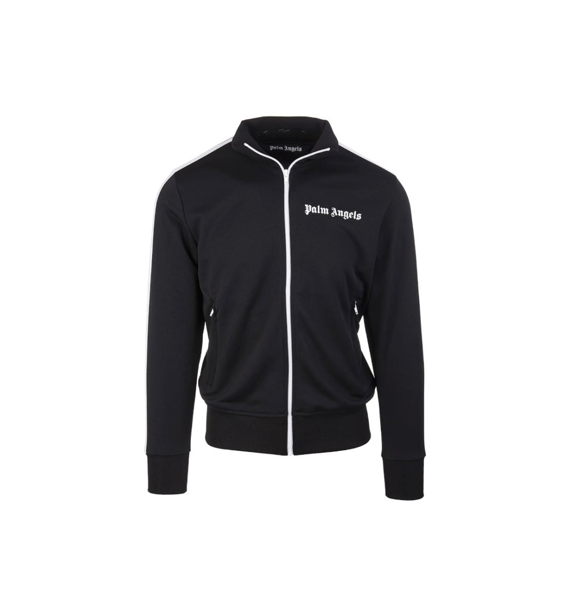 Palm Angels Classic Track Jacket- Black White - La Familia Street Culture - PALM ANGELS