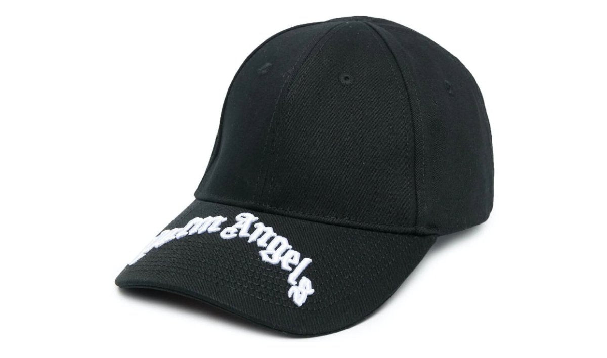 Palm Angels Logo-Embroidered Baseball Cap Black - La Familia Street Culture - PALM ANGELS