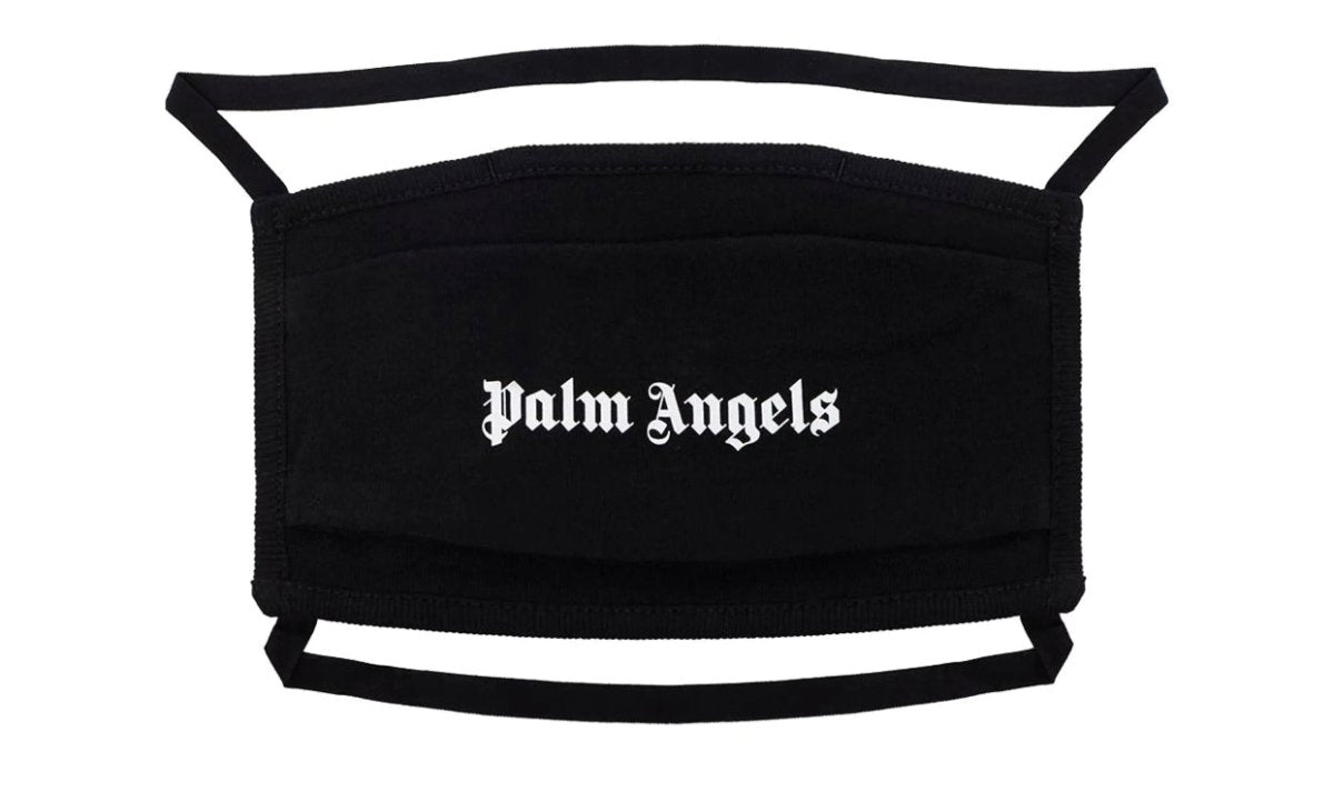 Palm Angels Logo Print Over the Head Mask Black/White - La Familia Street Culture - PALM ANGELS