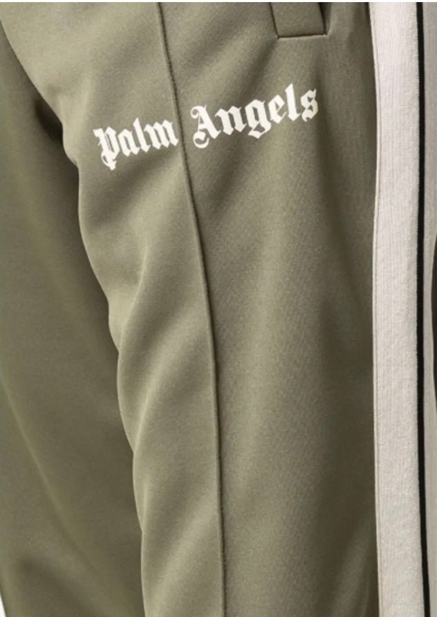 Palm Angels Military Green Polyester Classic Track Pants 465 - La Familia Street Culture - PALM ANGELS