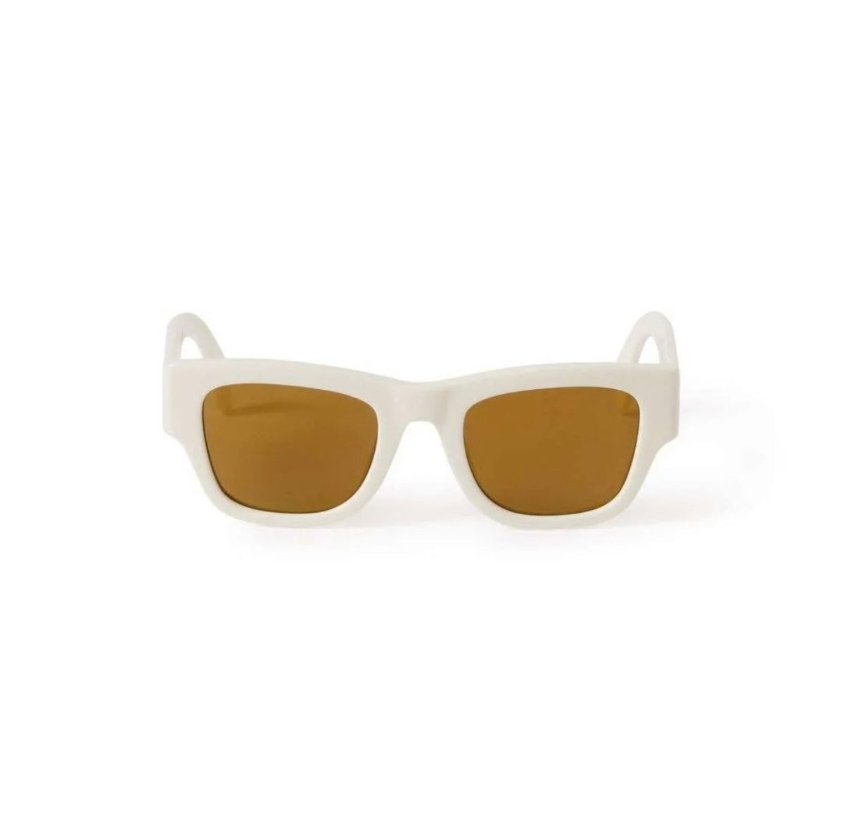 Palm Angels Volcan Sunglasses White Mirror Gold - La Familia Street Culture - PALM ANGELS