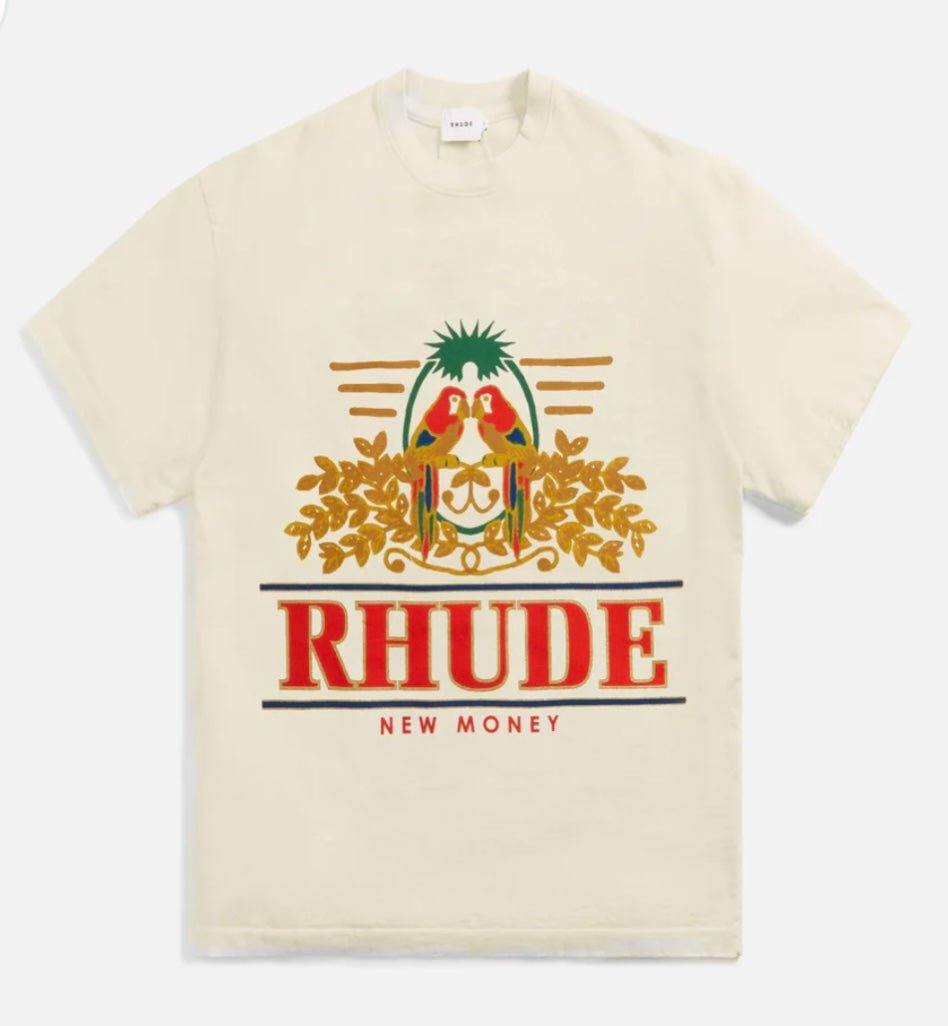 Rude Parakeet “New Money” Tee- White - La Familia Street Culture - Rhude