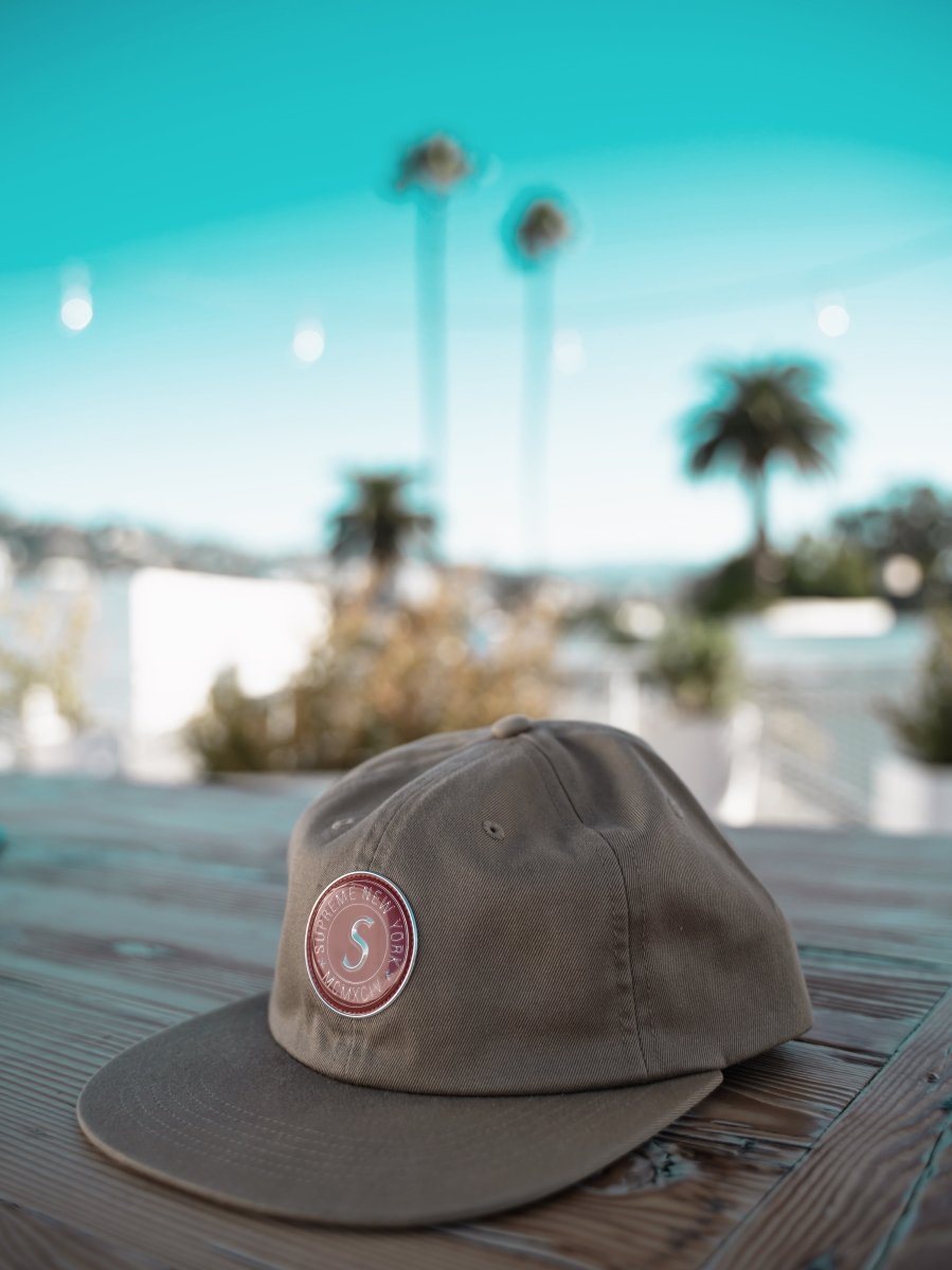 Supreme Chino twill gel S logo cap, tan - La Familia Street Culture  ZAR2,000.00 | La Familia Street Culture