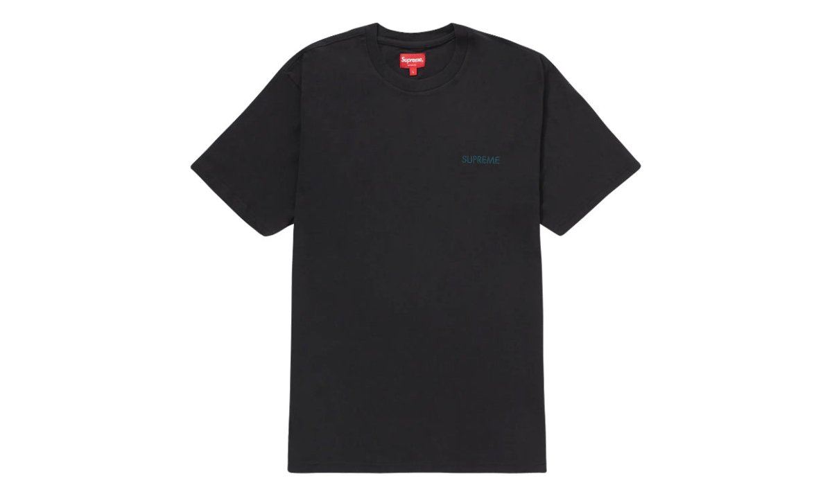 Supreme Washed Capital S/S Top Black - La Familia Street Culture - SUPREME